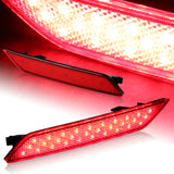 For 2013-2015 Honda Civic Sedan Red Lens LED Rear Bumper Reflector Brake Lights