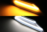 For 2016-2020 Honda Civic LED Smoke Lens Bumper Turn Signal Side Marker Lights