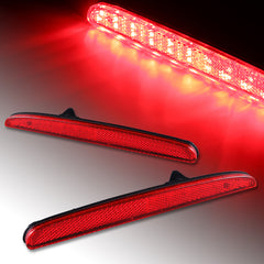 For 2017-2020 Honda Civic Hatchback/4DR LED Rear Bumper Red Reflector Light