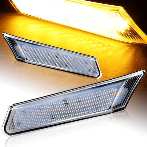 For 2005-2012 Porsche Boxster/Cayman/Carrera 911 Clear Lens Amber LED Side Marker Lights