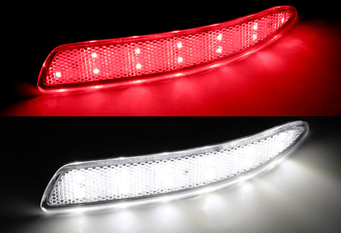 For 2007-2013 BMW E70 X5 Clear Lens 48-SMD LED Rear Bumper Brake Lights Lamps