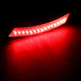 For 2007-2015 Mini Cooper Red LED Clear Rear Fender Side Marker Lights Lamp 2pcs