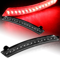 For 2007-2015 Mini Cooper Red LED Clear Rear Fender Side Marker Lights Lamp 2pcs