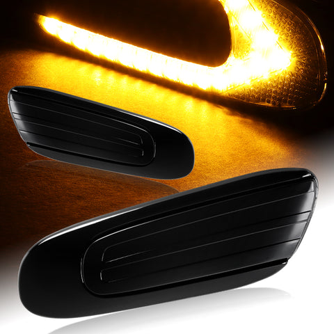 For 2014-2020 Mini Cooper F55 F56 F57 Smoke Amber LED Signal Side Marker Lights