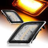For 2008-2011 Mercedes W204 C-Class Clear Lens Amber LED Side Marker Lights Lamp