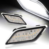 For 2012-2014 Mercedes W204 C-Class Clear Lens White LED Side Marker Lights Lamp