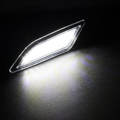 For 2010-2013 Mercedes W212 E-Class Smoke Lens White LED Side Marker Lights Lamp