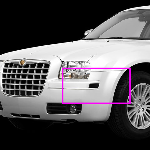 For 2005-2014 Chrysler 300 Smoke Lens White LED Front Turn Signal Side Marker Lights