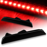 For 2010-2014 Ford Mustang Smoked Lens Red LED Rear Bumper Side Marker Lights