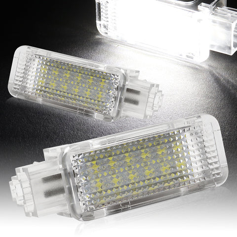 For Audi A3 A4 S4 R8 RS4 Foot well Step Under Door White 6000K 18-SMD LED Lights  2pcs 2pcs