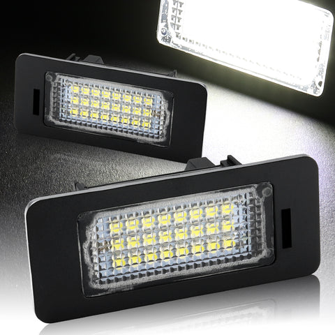 For BMW E60 E61 E70 E71 E82 E84 E88 White 6000K 24-SMD LED License Plate Lights