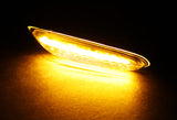 For 2006-2011 BMW 3-Series E90 E91 Smoke Lens Amber LED Side Marker Lights Lamp