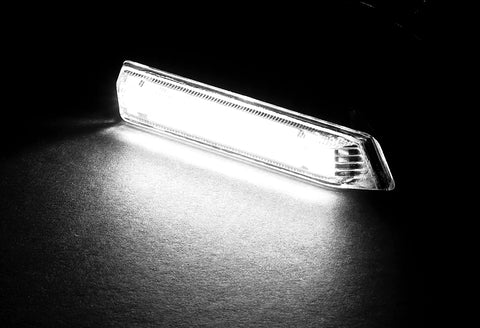 For BMW E53 X5 E36 Coupe Smoke Lens White LED Turn Signal Side Marker Light Lamp