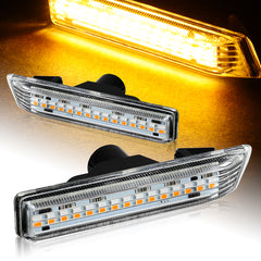 For BMW E53 X5 E36 Coupe Clear Lens Amber LED Turn Signal Side Marker Light Lamp