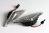 For 2001-2004 Ford Focus MK1 Clear Lens White LED Turn Signal Side Marker Lights