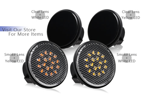 For 1989-2015 Mazda MX-5 Smoke Lens Amber LED Indicator Side Repeaters Lights