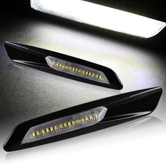For BMW 1/3/5-Series F10 Style Black White LED Turn Signal Side Marker Lights