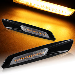 For BMW 1/3/5-Series F10 Style Black Amber LED Turn Signal Side Marker Lights