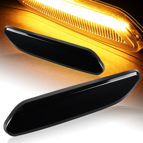 For 2012-2017 Mini Cooper R60 R61 Smoke Amber LED Turn Signal Side Marker Lights