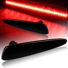 For 2005-2013 Chevy Corvette C6 Smoked Red LED Rear Signal Side Marker Lights