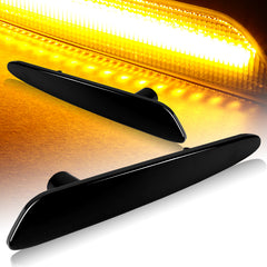 For 2005-2013 Chevy Corvette C6 Smoked Amber LED Front Signal Side Marker Lights