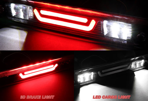 For 2004-2012 GMC Canyon Black/Smoke LED BAR 3RD Third Brake Light W/Cargo Lamp