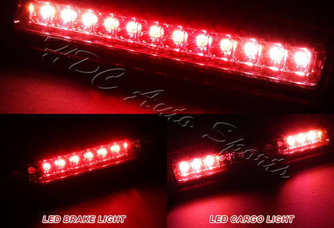 For 1994-2001 Dodge Ram 1500 2500 3500 Red Lens LED 3RD Third Rear Brake Stop Light