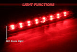 For 2013-2018 Ford Escape Black/Smoke Lens LED 3RD Third Rear Brake Tail Stop Light