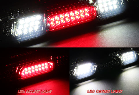 For 2015-2018 Silverado 2500HD 3500HD Chrome LED 3RD Third Brake Light W/Cargo Lamp