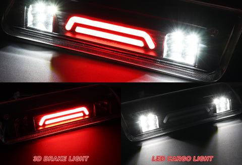 For 2004-2008 Ford F150 Black/ Smoke Len LED Strip 3RD Third Brake Light W/Cargo Lamp