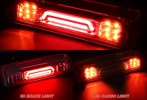 For 2004-2008 Ford F150 Red Lens LED Strip 3RD Third Brake Stop Light W/Cargo Lamp