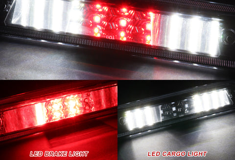 For 2009-2014 Ford F150 Black Smoke Lens LED Third 3rd Brake Stop Light Cargo Lamp