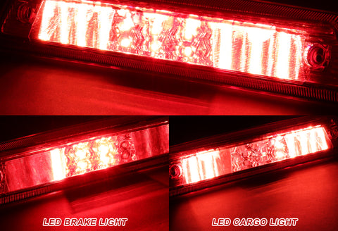 For 2009-2014 Ford F150 Red Lens LED Third 3rd Brake Stop Tail Light Cargo Lamp