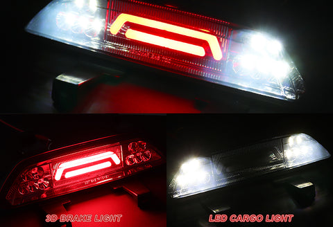 For 2015-2018 Ford Mustang Chrome Housing LED BAR 3RD Third Brake Reverse Light Lamp