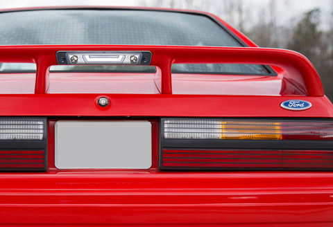 For 1987-1993 Ford Mustang GT Cobra Chrome LED BAR 3RD Third Spoiler Brake Light