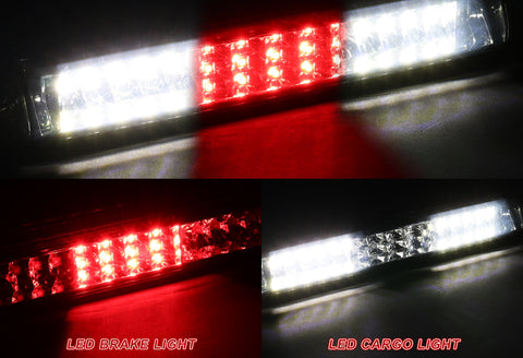 For 1999-2006 Chevy Silverado Chrome LED 3RD Third Brake Stop Light W/Cargo Lamp
