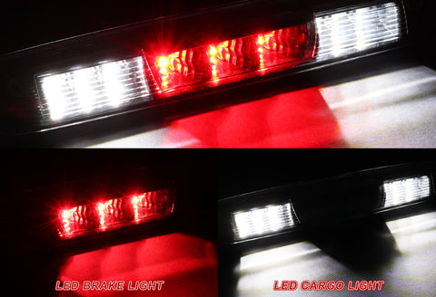 For 2007-2013 Silverado/ Sierra Black/ Smoke Lens LED 3RD Brake Light W/Cargo Lamp