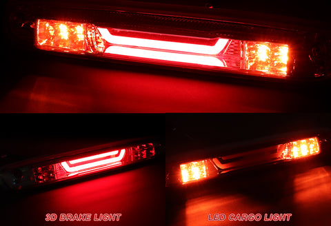 For 2007-2014 Chevy Silverado 2500HD 3500HD Red Lens LED 3RD Third Brake Light