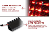 For 1993-2000 Ford Ranger Red/Clear Lens LED Rear Brake Tail Lights Lamps LH+RH