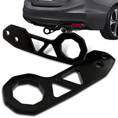 2" JDM Black Rear Anodized Billet Aluminum Racing Towing Hook Kit Universal  (one piece)
