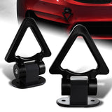 Universal Car SUV Black Triangle Track Racing Style Tow Hook Look Decoration JDM