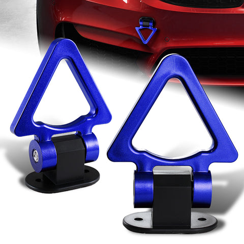 Universal Car SUV Blue Triangle Track Racing Style Tow Hook Look Decoration JDM