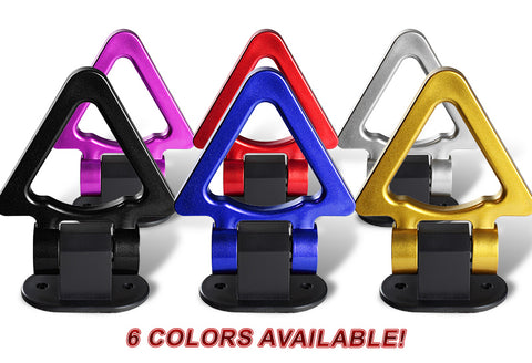 Universal Car SUV Red Triangle Track Racing Style Tow Hook Look Decoration JDM