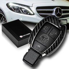 For Mercedes-Benz C180/200/250/300/W203/W210/W211/E320/350/500 AMG Real Carbon Fiber Remote Key Shell Cover Case