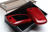 For BMW 1/2/3/4/5/6/7/ X1/X3/X5 X-Series Real Red Carbon Fiber Remote Key Shell Cover Case