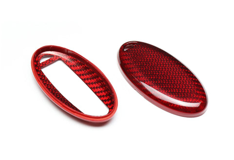 For Nissan 370Z 350Z Altima Maxima/Infiniti Q50 Q60 Q70 QX56 QX60  Real Red Carbon Fiber Remote Key Shell Cover CAse