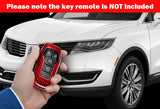 For Ford Mustang Edge F150 Fusion / Lincoln MKC MKX MKZ Real Red Carbon Fiber Remote Key Shell Cover