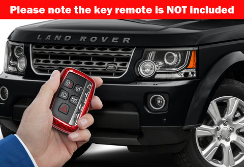 For Land Rover Range Rover Discovery / Jaguar F-Pace F-Type XE XF XJ Real Red Carbon Fiber Remote Key Fob Cover