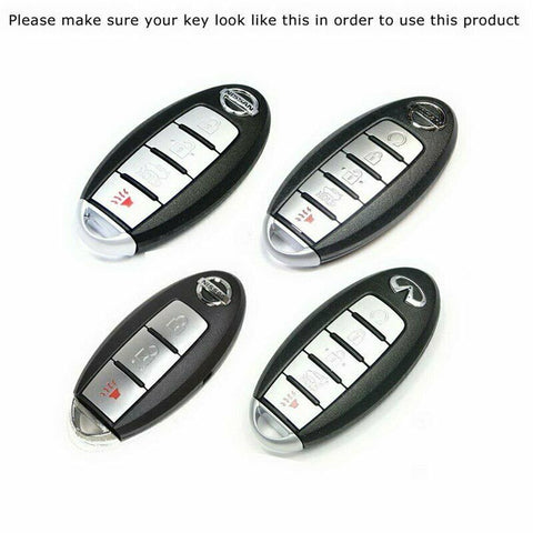 For Nissan 370Z 350Z Altima Maxima/Infiniti Q50 Q60 Q70 QX56 QX60  Real Red Carbon Fiber Remote Key Shell Cover CAse
