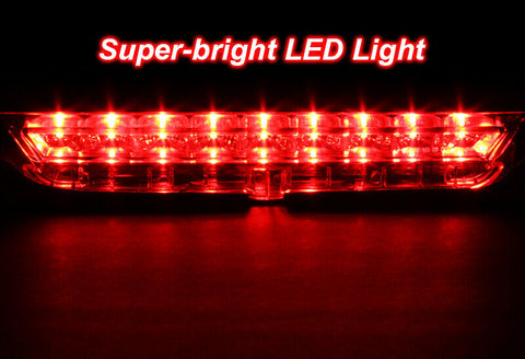 For 2011-2016 Scion tC Chrome Housing Red Lens LED 3RD Third Brake Stop Light